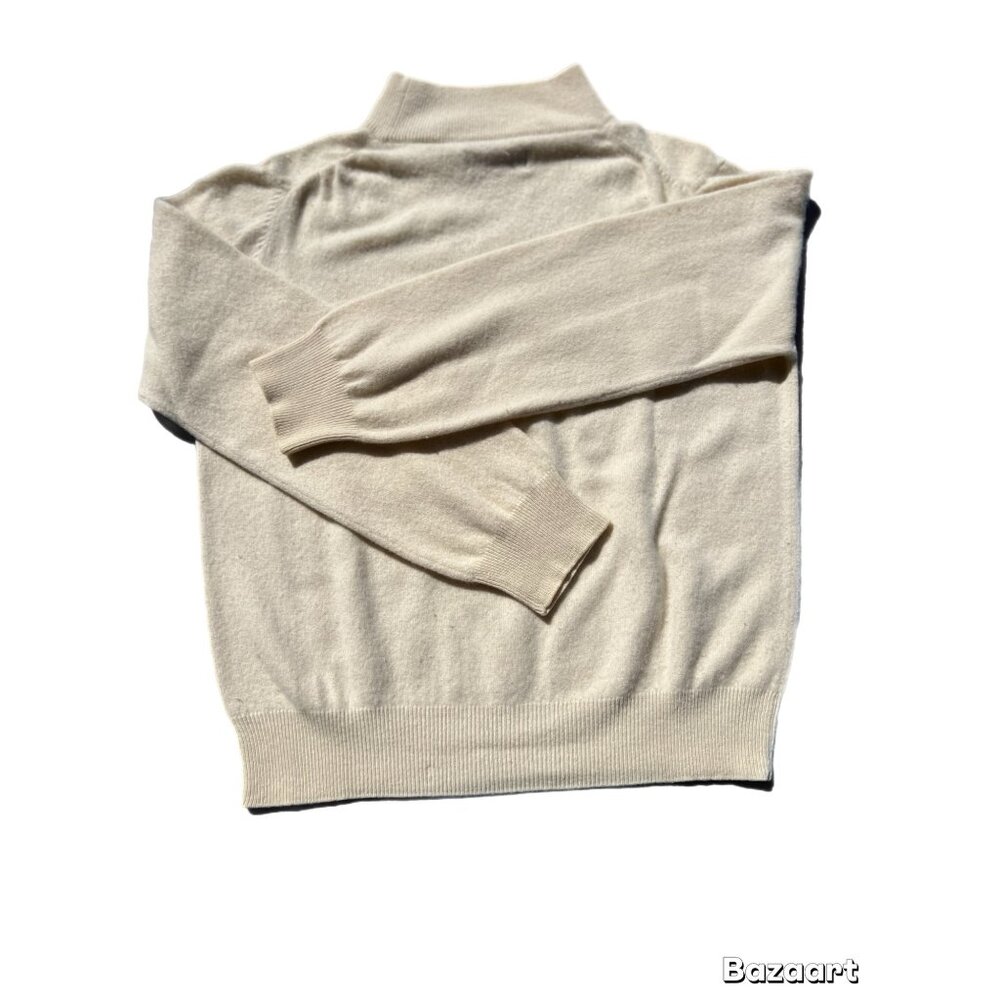 Westbound Cashmere Mock Neck Cream Colored Sweater - Picture 2 of 3